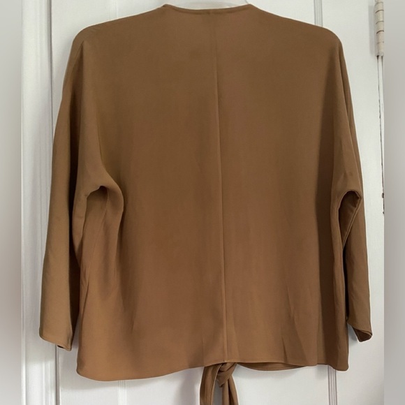 Yeholee Deep Long V-Neck Tie Front Knot Long Sleeve Sexy Crop Top Sz: Medium - Picture 3 of 9